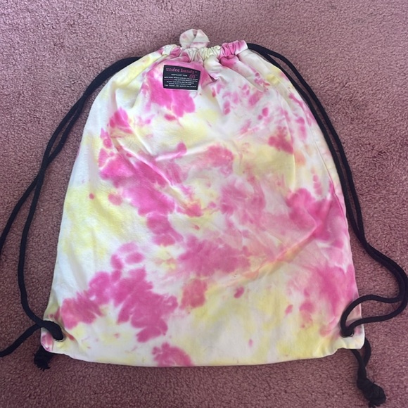 UNDEE BANDZ Drawstring Bag Pink and Yellow Tie Dye Y2K - Picture 4 of 6